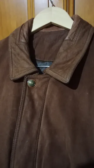 Cazadora ante marrón suave forrada