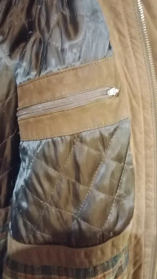 Cazadora ante marrón suave forrada