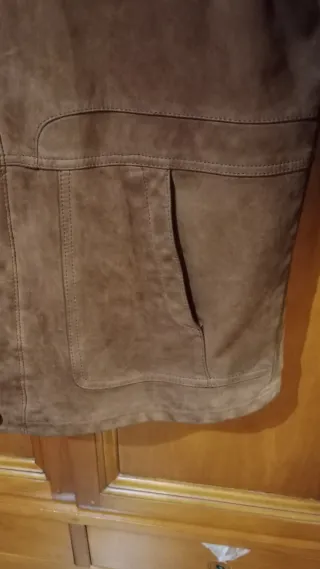 Cazadora ante marrón suave forrada