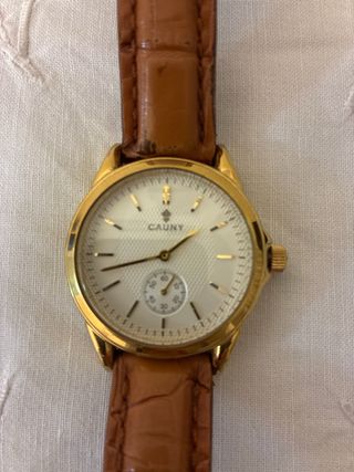 Reloj CAUNY Dorado y Marrón