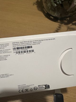 Apple Watch SE 40 mm 2ª Gen Plata/Blanco