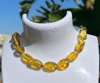 Lote 2 collane in ambra multicolore