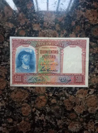 Billete 500 Pesetas de España 1931 vintage