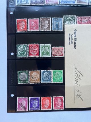 Sellos Tercer Reich/Adolf Hitler Usados +Carta