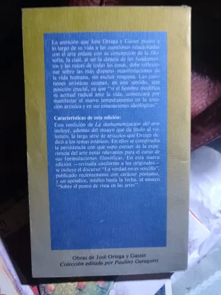 La deshumanización del arte y otros ensayos de ...