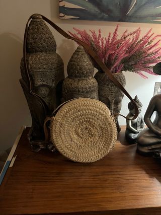 Bolso redondo de mimbre verano