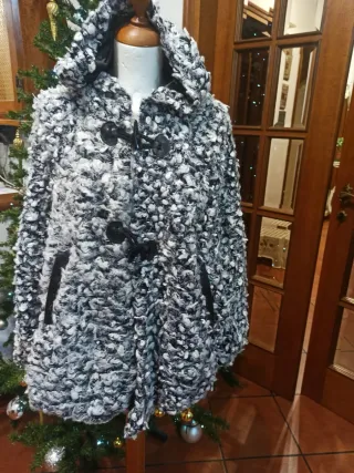 Poncho bicolore taglia unica