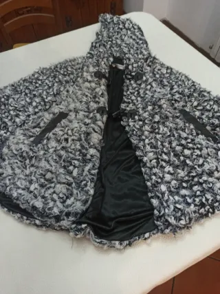 Poncho bicolore taglia unica