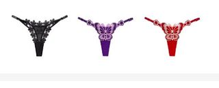 Lencería, Tanga Roja con Mariposa.