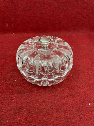 Bombonera Cristal Tallado y Plata