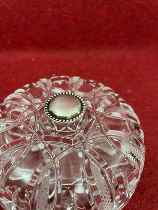 Bombonera Cristal Tallado y Plata