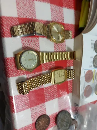 Lote 3 Relojes Dorados. Leer descripción.