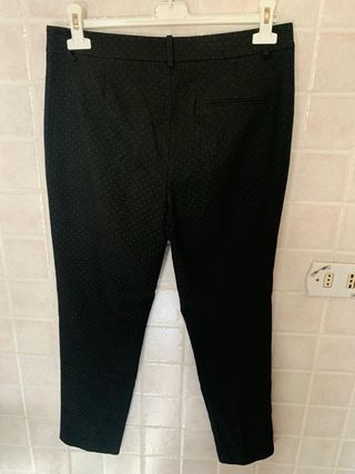 Pantaloni elegante nero con micropois donna Zara