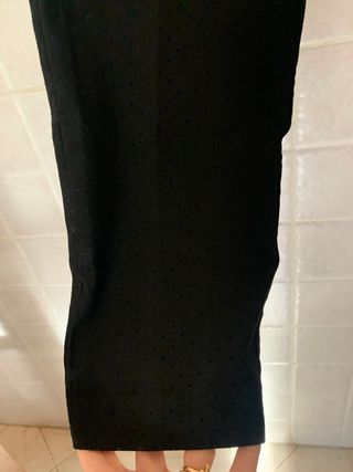 Pantaloni elegante nero con micropois donna Zara