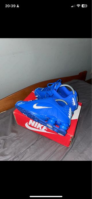Nike Shox R4 Azul Plata