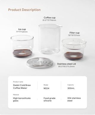 Cafetera Fría Té/Café 2 en 1 Nueva