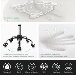 Taburete giratorio regulable en altura