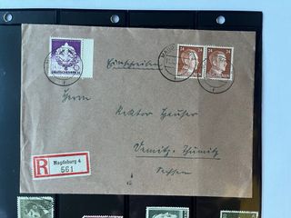 Sellos Tercer Reich/Adolf Hitler Usados +Carta