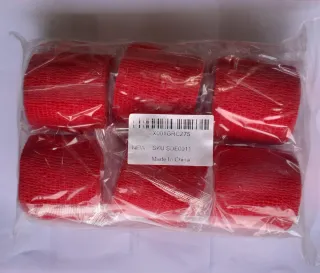 Vendas Elásticas Autoadhesivas Rojas (6 uds)