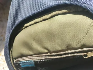 Tracolla Piquadro blu/nera