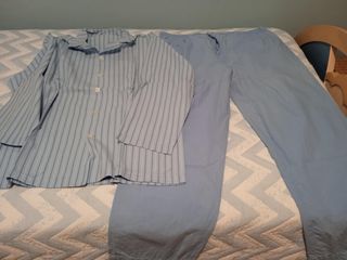 Pijama hombre rayas azul