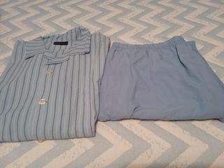 Pijama hombre rayas azul