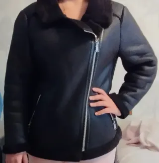 Chaqueta aviador mujer negra