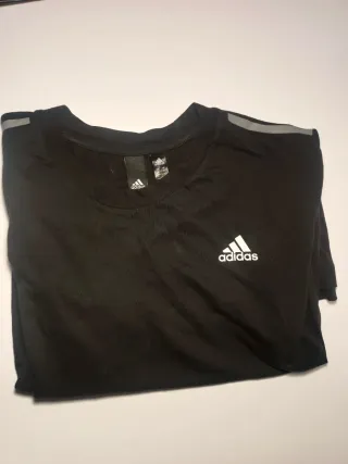 Camiseta Adidas Mangas Cortas  Negra Talla M