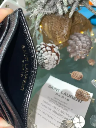 Porta tessere Saint Laurent nero