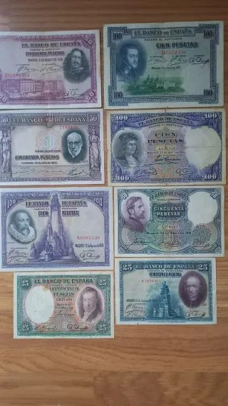 13 Billetes Pesetas República Española distintos
