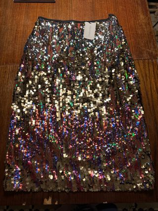 Falda Lentejuelas Fiesta Talla L