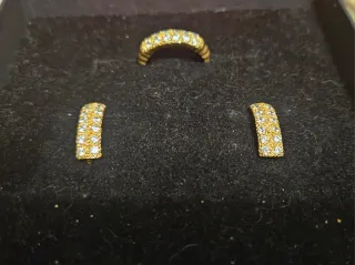 Conjunto Joyas Oro 18k con Circonitas