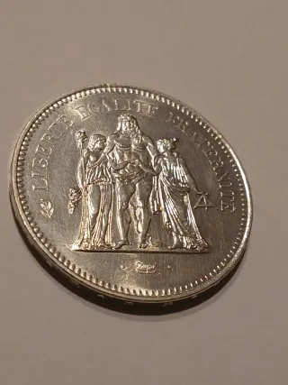 Moneda 50 Francos Plata 1975
