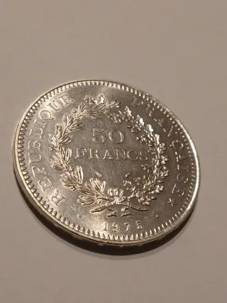 Moneda 50 Francos Plata 1975
