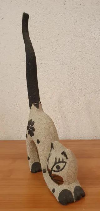 Statuetta gatto decorata - porta anelli
