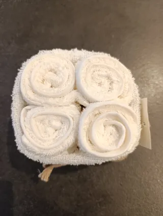 Cestino lino con 4 salviette