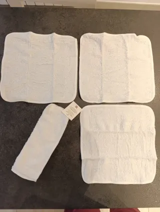 Cestino lino con 4 salviette