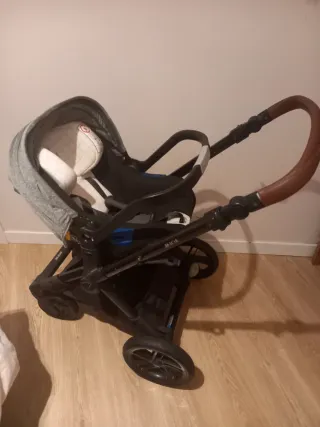 Carrito Jane gris con manillar marrón