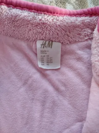 Chaqueta niña 2 años rosa con conejitos