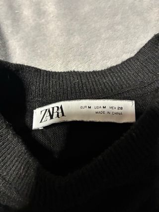 Jersey negro crop top