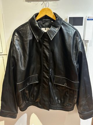 Chaqueta Bomber Zara Negra Nueva