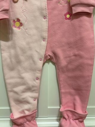 Pijama entero una pieza niña rosa