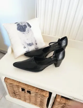 Zapatos tacón piel Chloé vintage negros