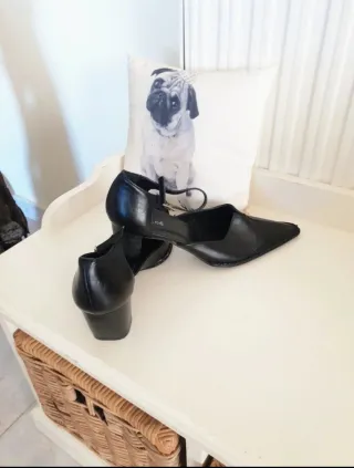 Zapatos tacón piel Chloé vintage negros