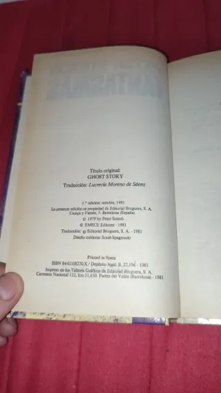 Fantasmas - Peter Straub (Bruguera 1981)