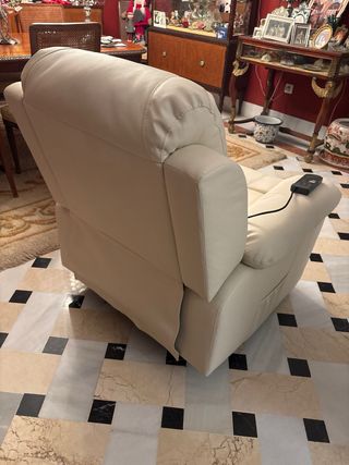 Sillón masaje piel sintética beige