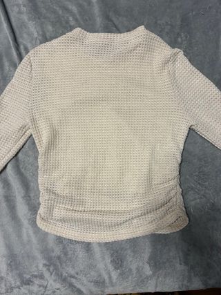 Jersey beige tejido waffle