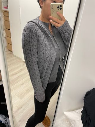 Cárdigan Hollister con capucha gris