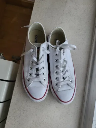 Zapatillas Converse piel All Satars Blancas
