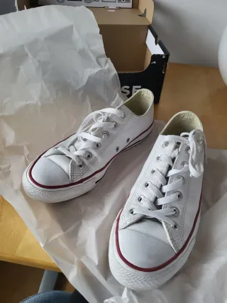 Zapatillas Converse piel All Satars Blancas